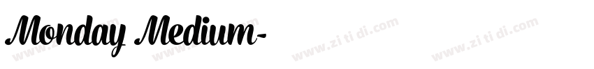 Monday Medium字体转换